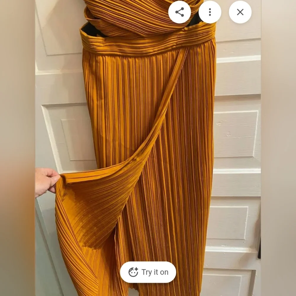A.L.C. Strapless Merrygold / Orange Maxi Dress Size 6 - Picture 7 of 8